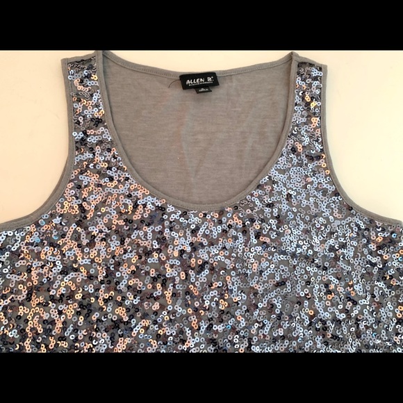 Grey Sequin Front Loose Tank Size M - Picture 2 of 2